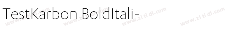TestKarbon BoldItali字体转换 TestKarbon BoldItali字体转换